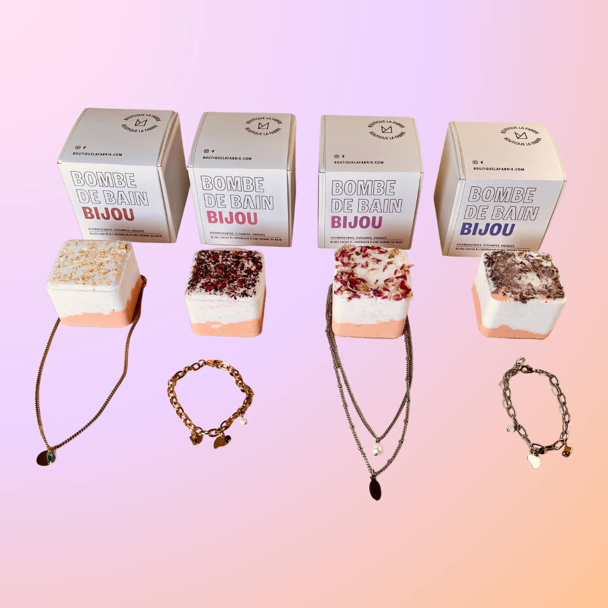 Bombe de bain Bijoux (bracelet argent lilas)