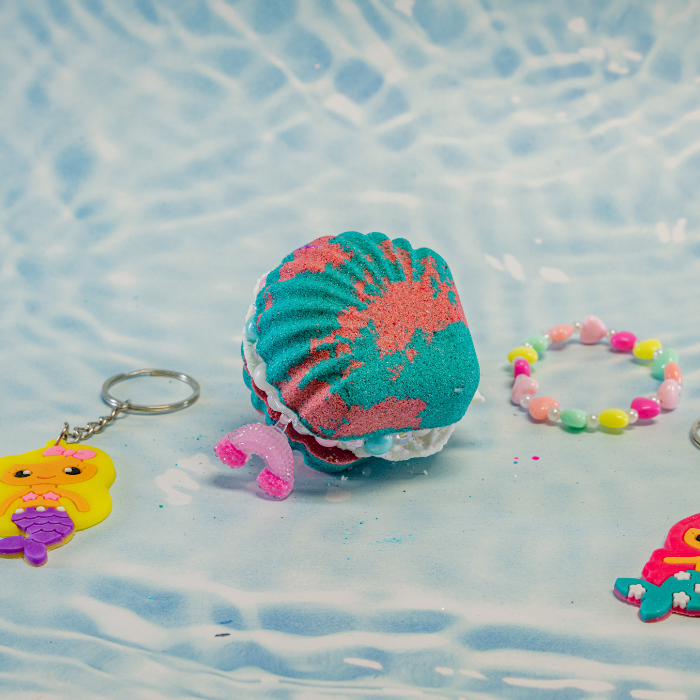 Bombe de bain surprise - Pearl ( coquillage bracelet élastique)