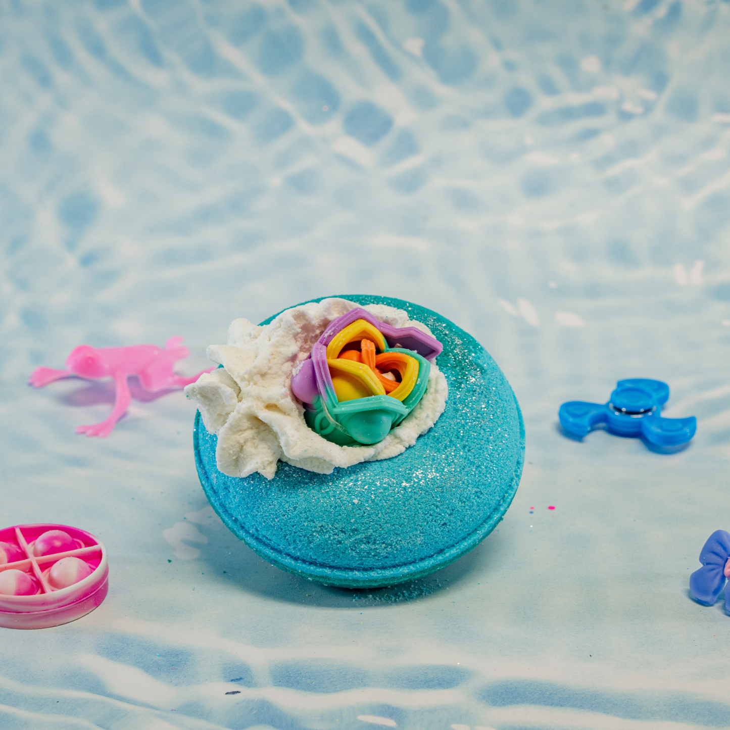 Bombe de bain surprise - Bracelet Pop it! (Bleu)