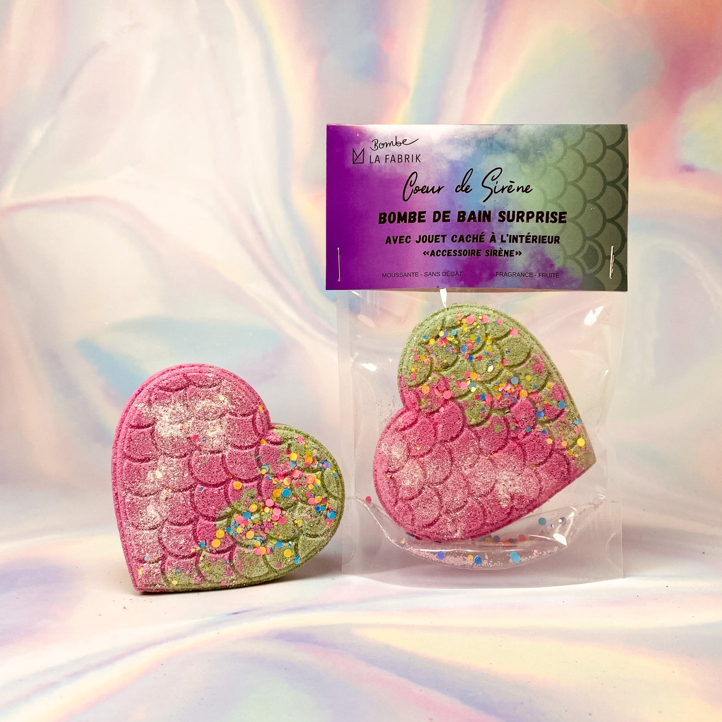 Bombe de bain surprise - Cœur Sirène
