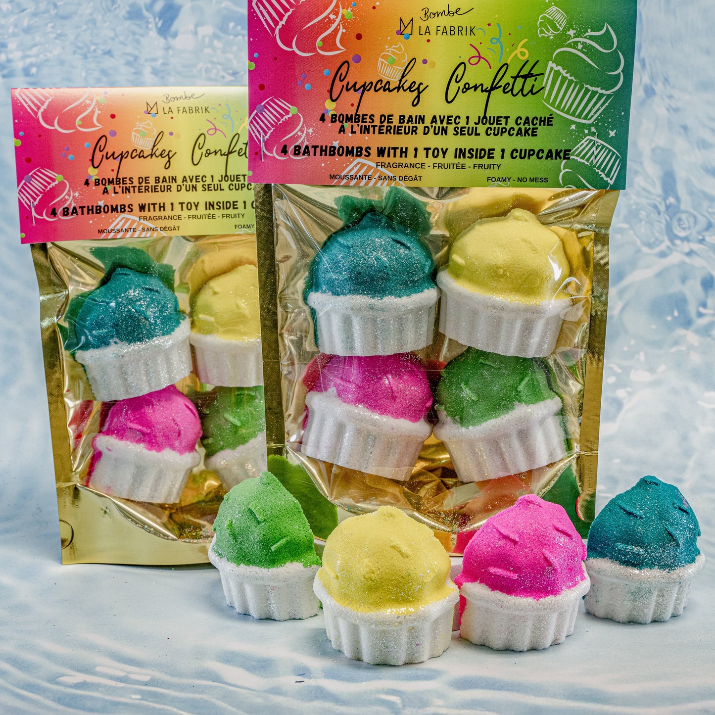 Bombe de bain surprise - Cupcakes Confetti
