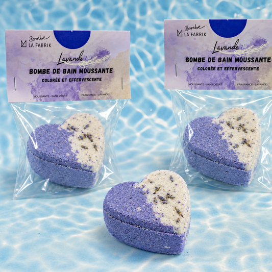 Bombe de bain - Coeur Lavande