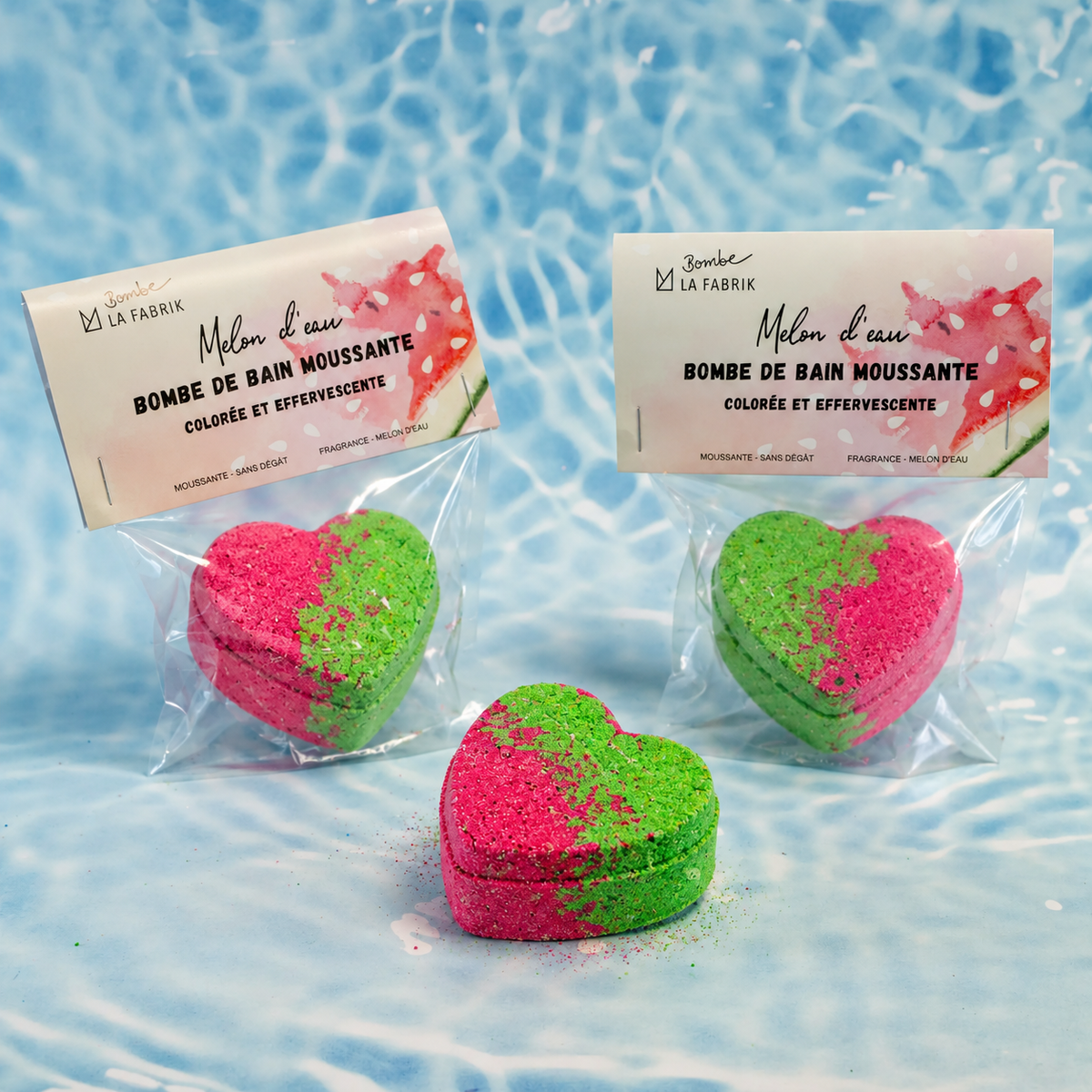 Bombe de bain - Coeur Melon d'eau