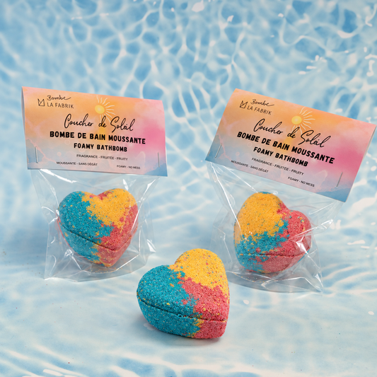 Bombe de bain - Coeur Coucher de soleil