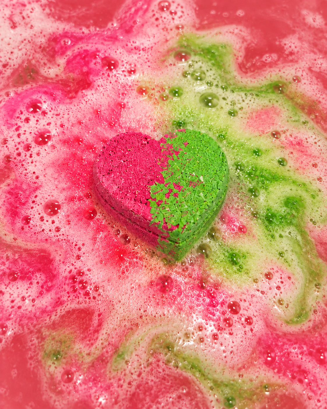 Bombe de bain - Coeur Melon d'eau